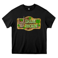 Black Shamrockin' St. Patrick's Day Heavy Core Tee - OliviaCreatesArt
