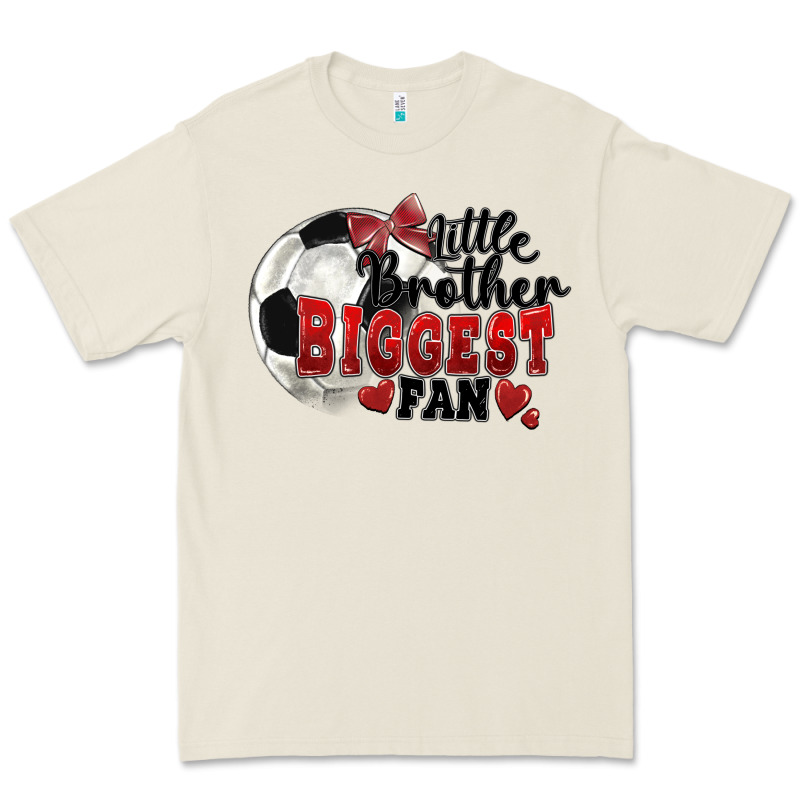 Little Brother Biggest Fan Soccer Premium Tee by FaDigitalArtStudio | Teevron