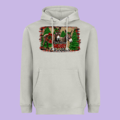 Donkey Christmas Heavyweight Hoodie Designed By Jasminsmagicworld