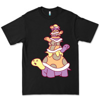 Black cute turtle stack Premium Tee - linhVisuals