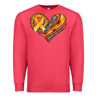 Cardinal childhood cancer awareness heart Premium Sweatshirt - Jasminsmagicworld