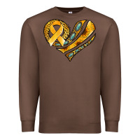 Chestnut childhood cancer awareness heart Premium Sweatshirt - Jasminsmagicworld