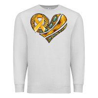Dove Grey childhood cancer awareness heart Premium Sweatshirt - Jasminsmagicworld