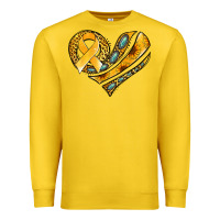 Lemon childhood cancer awareness heart Premium Sweatshirt - Jasminsmagicworld