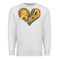 Oatmeal Heather childhood cancer awareness heart Premium Sweatshirt - Jasminsmagicworld