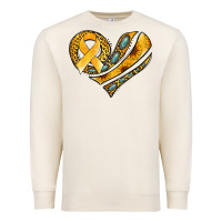 Sandshell childhood cancer awareness heart Premium Sweatshirt - Jasminsmagicworld