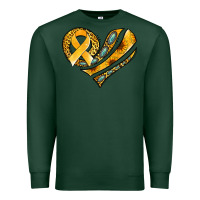 Sports Green childhood cancer awareness heart Premium Sweatshirt - Jasminsmagicworld