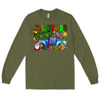 Army Green christmas truck Long Sleeve Tee - SublimationCraftShop