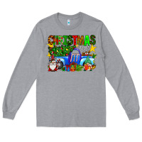 Heather Grey christmas truck Long Sleeve Tee - SublimationCraftShop