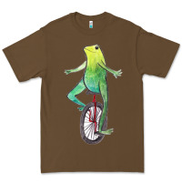 Cacao dat boi watercolor unicycle frog Premium Tee - linhVisuals