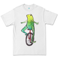 White dat boi watercolor unicycle frog Premium Tee - linhVisuals