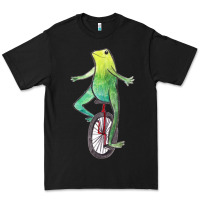 Black dat boi watercolor unicycle frog Premium Tee - linhVisuals