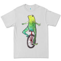 Dove Grey dat boi watercolor unicycle frog Premium Tee - linhVisuals