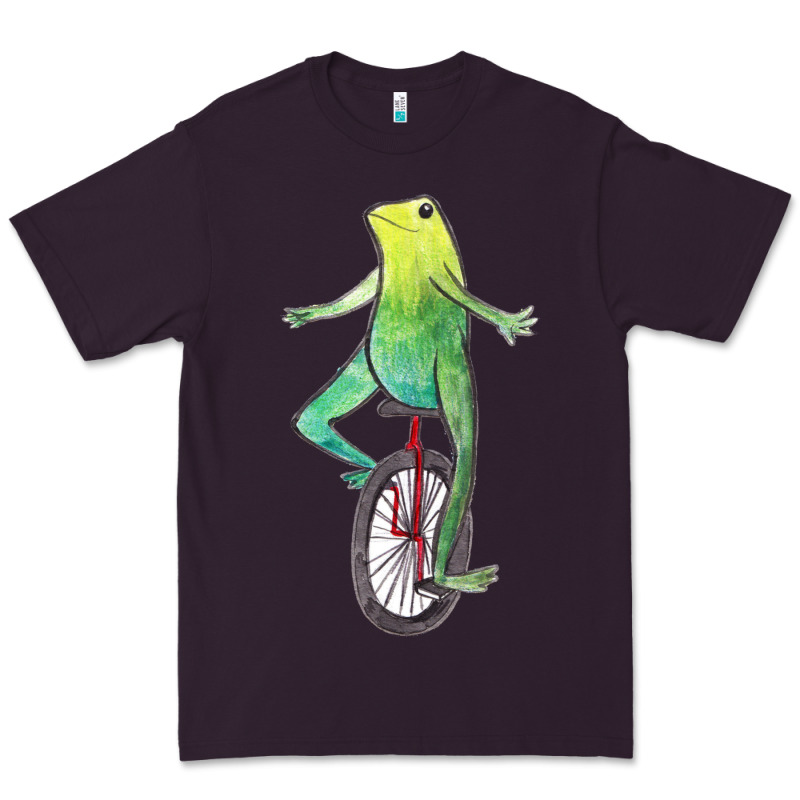 Dat Boi Watercolor Unicycle Frog Premium Tee by linhVisuals | Teevron