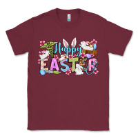Burgundy Happy Easter Nurse Classic Tee - OliviaCreatesArt