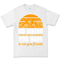 White hiking t  shirt go hiking Premium Tee - linhVisuals