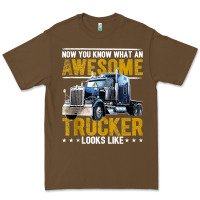 Cacao awesome trucker big rig semi trailer truck driver gift men tank top Premium Tee - linhVisuals