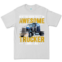 Dove Grey awesome trucker big rig semi trailer truck driver gift men tank top Premium Tee - linhVisuals
