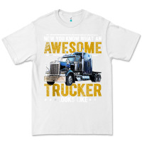 White awesome trucker big rig semi trailer truck driver gift men tank top Premium Tee - linhVisuals