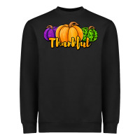 Black halloween pumpkins thankful Heavyweight Sweatshirt - Jasminsmagicworld