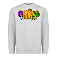 Heather Grey halloween pumpkins thankful Heavyweight Sweatshirt - Jasminsmagicworld
