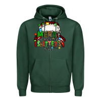 Sports Green merry christmas shitter's full christmas vacation Zipper Hoodie - Jasminsmagicworld