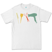 White barber vintage hairdresser hairstylist cosmetologist t shirt Premium Tee - linhVisuals