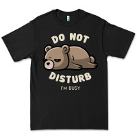 Black do not disturb i'm busy funny lazy gift Premium Tee - linhVisuals