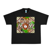 Black Baseball Mom Urban Heavy Tee - CowhideDigitalArt
