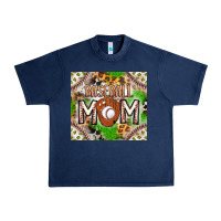 Navy Baseball Mom Urban Heavy Tee - CowhideDigitalArt