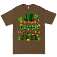 Cacao who needs luck when youre this cute st patricks Premium Tee - FaDigitalArtStudio