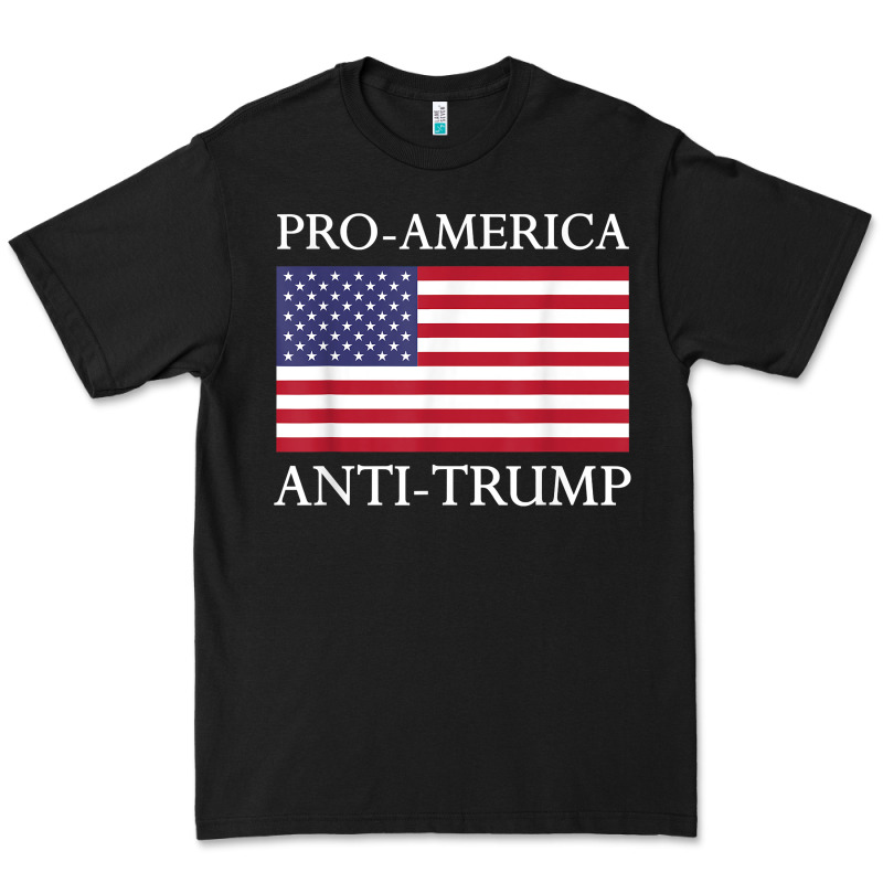 Pro America Anti Trump Shirt   American Usa Flag Resist T Shirt Premium Tee by linhVisuals | Teevron