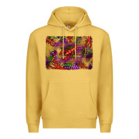 Antique Gold mardi gras crawfısh leopard wood and glitter background Premium Hoodie - Artiststas