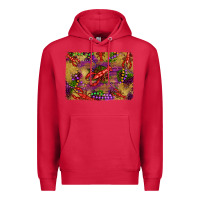 Cardinal mardi gras crawfısh leopard wood and glitter background Premium Hoodie - Artiststas