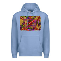 Colony Blue mardi gras crawfısh leopard wood and glitter background Premium Hoodie - Artiststas