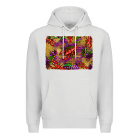 Dove Grey mardi gras crawfısh leopard wood and glitter background Premium Hoodie - Artiststas