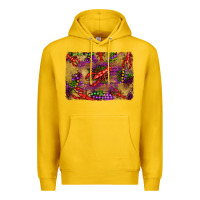 Lemon mardi gras crawfısh leopard wood and glitter background Premium Hoodie - Artiststas