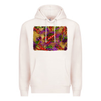 Pale Pink mardi gras crawfısh leopard wood and glitter background Premium Hoodie - Artiststas