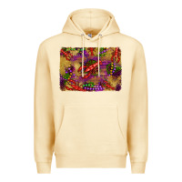Pina Colada mardi gras crawfısh leopard wood and glitter background Premium Hoodie - Artiststas