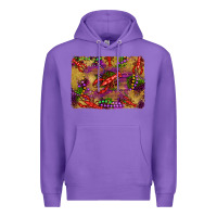 Purple mardi gras crawfısh leopard wood and glitter background Premium Hoodie - Artiststas