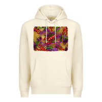 Sandshell mardi gras crawfısh leopard wood and glitter background Premium Hoodie - Artiststas
