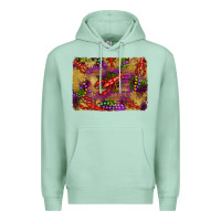 Seafoam mardi gras crawfısh leopard wood and glitter background Premium Hoodie - Artiststas