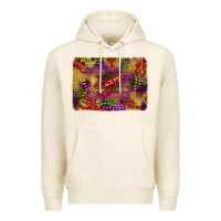 Mardi Gras Crawfısh Leopard Wood And Glitter Background Premium Hoodie | Teevron