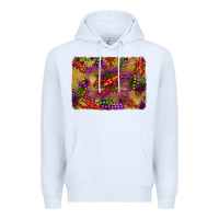 White mardi gras crawfısh leopard wood and glitter background Premium Hoodie - Artiststas