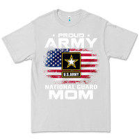 Dove Grey proud army national guard mom with american flag gift pullover hoodie Premium Tee - linhVisuals