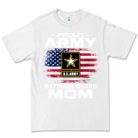 White proud army national guard mom with american flag gift pullover hoodie Premium Tee - linhVisuals