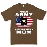 Proud Army National Guard Mom With American Flag Gift Pullover Hoodie Premium Tee | Teevron