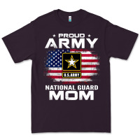 Plum proud army national guard mom with american flag gift pullover hoodie Premium Tee - linhVisuals