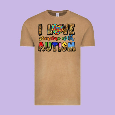I Love Someone With Autism Vintage Tee Designed By Lillyallendesigns