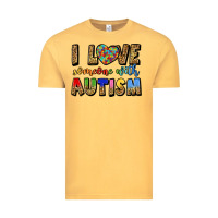 Vintage Mustard i love someone with autism Vintage Tee - LillyAllenDesigns